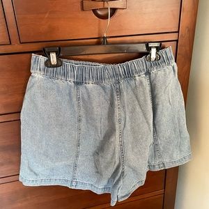 Madewell elastic waist band denim shorts